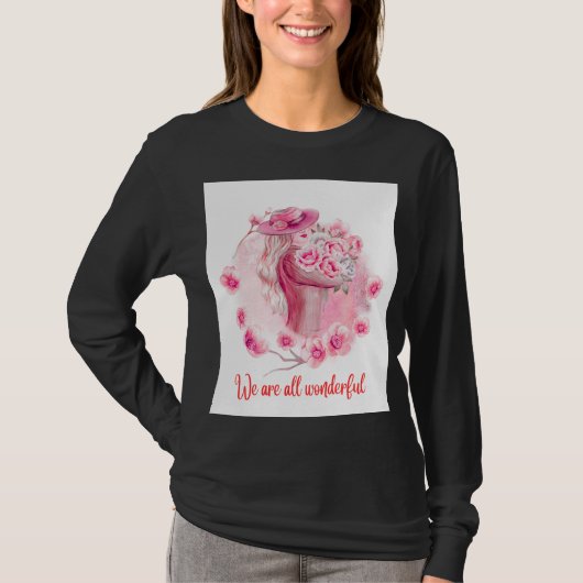 「キュートガールズTシャツ | トレンディな美意識のグラフィックTee」 Tシャツ (正面)