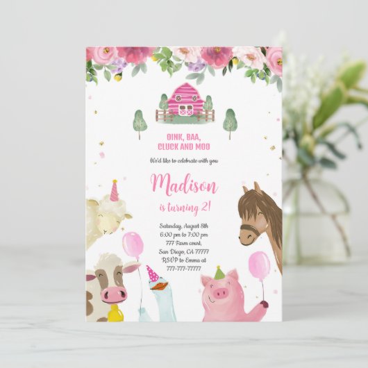 キュートガールセカンドファーム誕生日 招待状 (スタンド正面)