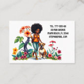 キュートガールドッグウォーカーペットシッターフローラ 名刺 (裏面)