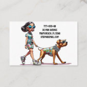 キュートガールドッグウォーカーペットシッター 名刺 (裏面)