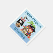 キュートガールパイレーツパーティー紙ナプキンス スタンダードカクテルナプキン (角)