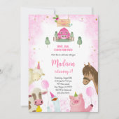 キュートガールファーム誕生日 招待状 (正面)