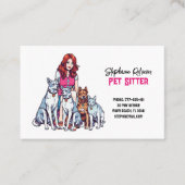 キュートガールペットシッタードッグウォーカー 名刺 (正面)