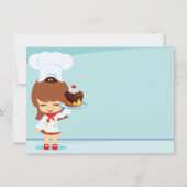 キュートガールホールディングチョコレートお誕生日ケーキ カード (裏面)