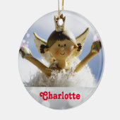 キュートガールマンガーンエンジェルプリンセスバレリーナカスタム セラミックオーナメント (左)