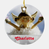 キュートガールマンガーンエンジェルプリンセスバレリーナカスタム セラミックオーナメント (裏面)