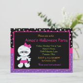 キュートガールミイラハローウィンパーティ招待状 招待状 (スタンド正面)