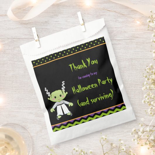 キュートガールミイラハローウィンパーティ フェイバーバッグ (クリップ留めされた状態)