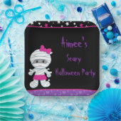 キュートガールミイラハローウィンパーティ ペーパープレート (パーティー)