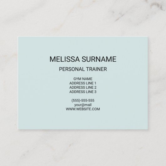 キュートガールランニングイラストレーションパーソナルトレーナー 名刺 (裏面)