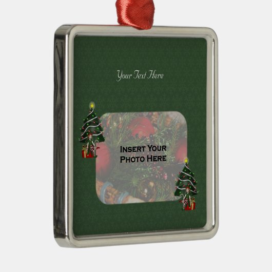 キュートガール小妖精や小人ツリーホリデーフォトオーナメント メタルオーナメント (右)