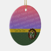 キュートガール小妖精や小人リースホリデーフォトオーナメント セラミックオーナメント (右)