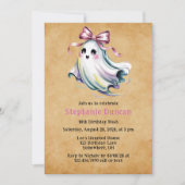 キュートガール幽霊誕生日マッシュ 招待状 (正面)