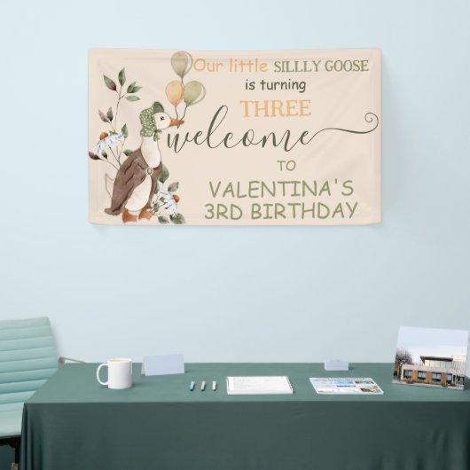 キュートガ間抜けース子供部屋ライム誕生日へようこそ 横断幕 (トレードショー)