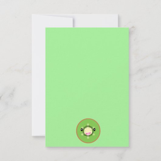 キュートキウイフルーツかわいい サンキューカード (裏面)