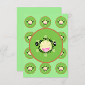 キュートキウイフルーツかわいい サンキューカード (正面/裏面)