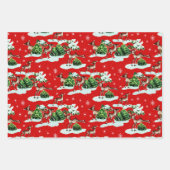 キュートキシーレトロクリスマストインデナー ラッピングペーパーシート (正面2)