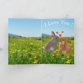 キュートキスをするバニーズバレンタイン シーズンカード (内部)