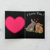 キュートキスをするバニーズバレンタイン シーズンカード (内部)