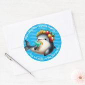 キュートキタバキタグラータ楽しむヴァージンマルガリータ ラウンドシール (封筒)