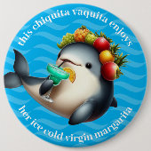 キュートキタバキタグラータ楽しむヴァージンマルガリータ 缶バッジ (正面)