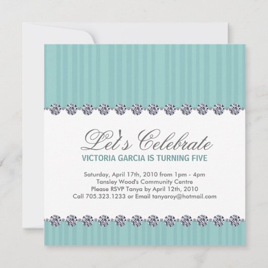 キュートキッお洒落ズパーティの招待状 招待状 (裏面)