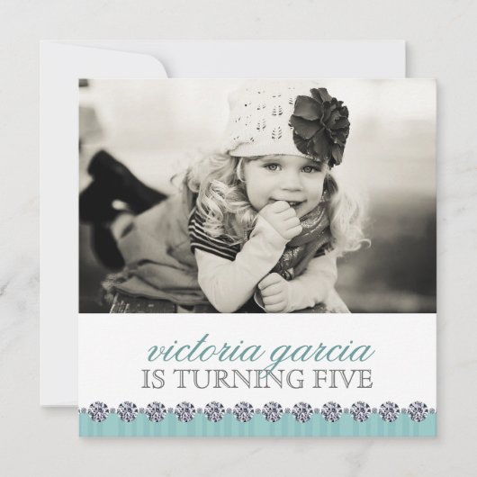 キュートキッお洒落ズパーティの招待状 招待状 (正面)