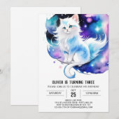 キュートキッエレガントテン誕生日 招待状 (正面/裏面)