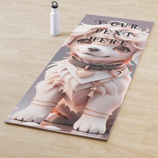 キュートキッズチビ（小さくかわいく書いた感じ）ゴールデンレトリバーパピーカスタム ヨガマット (インサイチュ)