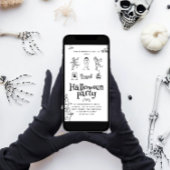 キュートキッズドードルハローウィンパーティ 招待状