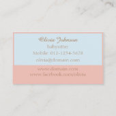 キュートキッズベイシッターパステルカラー名刺 名刺 (裏面)