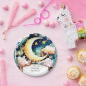 キュートキッズムーン誕生日 ペーパープレート (パーティー)