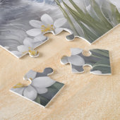 キュートキットンキャットウィンター春フローラ名前をカスタムする ジグソーパズル (側面)