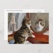 キュートキティキャットヴィンテージ絵を描ズバイフランクパトン ポストカード (正面/裏面)