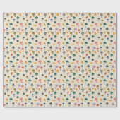 キュートキノコ型モダントレンディースタイル ラッピングペーパー (フラット)