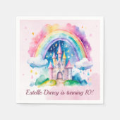 キュートキャッスルガールズ誕生日 スタンダードカクテルナプキン (正面)