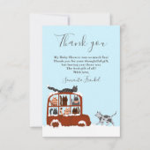 キュートキャッツウィンター誕生日ベビー サンキューカード (正面)