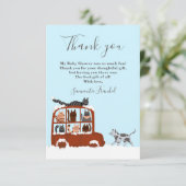 キュートキャッツウィンター誕生日ベビー サンキューカード (スタンド正面)