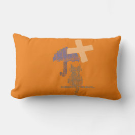 キュートキャットアンブレラ子供部屋キッズモノグラム ランバークッション