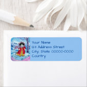 キュートキャットウィンターバレンタイン差出人住所ラベスル ラベル (インサイチュ)