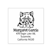 キュートキャットエキゾチック差出人住所 ラバースタンプ (インプリント)