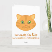 キュートキャットオレンジ虎猫ハッピーバースデーカード カード (裏面)