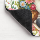 キュートキャットオンフローラキルトコテージコアアート マウスパッド (コーナー)