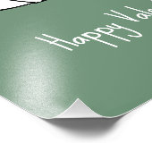 キュートキャットカップルハッピーバレンタインデーパステルグリーン フォトプリント (角)