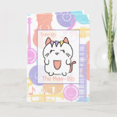 キュートキャットカートンおもしろいことわざミュージカル誕生日 カード (正面)