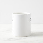 キュートキャットカートンブラックウィンキング子猫スケッチ コーヒーマグカップ (中央)