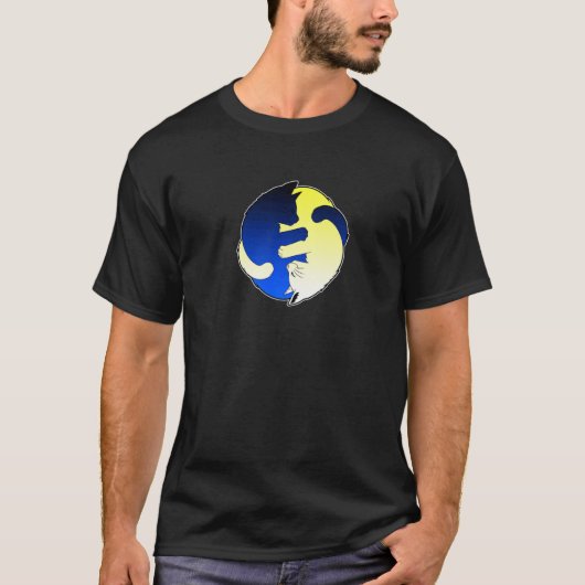 キュートキャットキャッツインヤン陰陽 Tシャツ (正面)