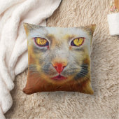 キュートキャットゴールデン顔装飾用クッション クッション (ブランケット)