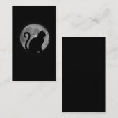 キュートキャットシルエットムーン動物愛好家 名刺 (正面/裏面)