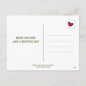 キュートキャットスイートアドベンチャーセーリングボートバレンタイン シーズンポストカード (裏面)